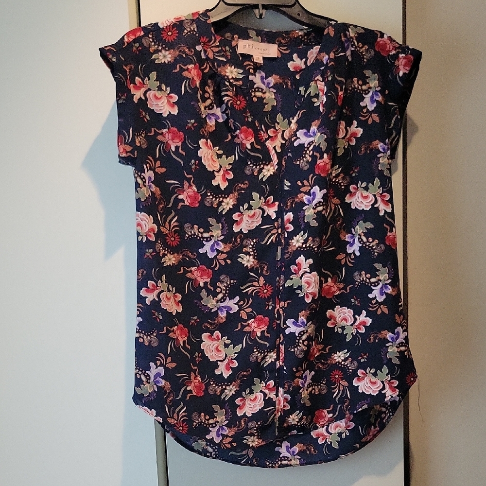 Floral Navy Top by Pilcro
